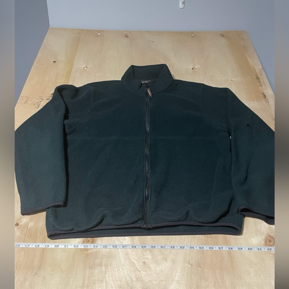 Large LL bean Zip Up Black sweater